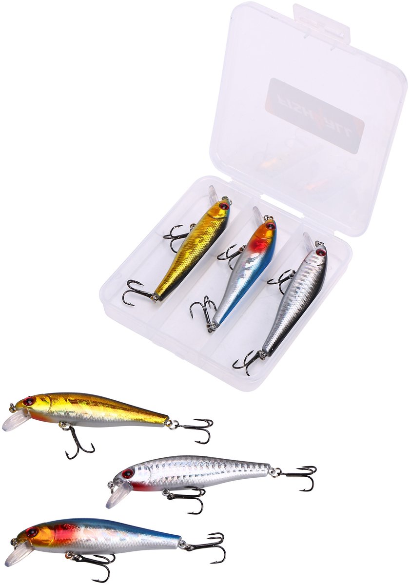 Fish4All Hardlure Kit Minnow 1 Floating Pluggen Set 8.6cm 9.3g (3 Stuks) - Plug