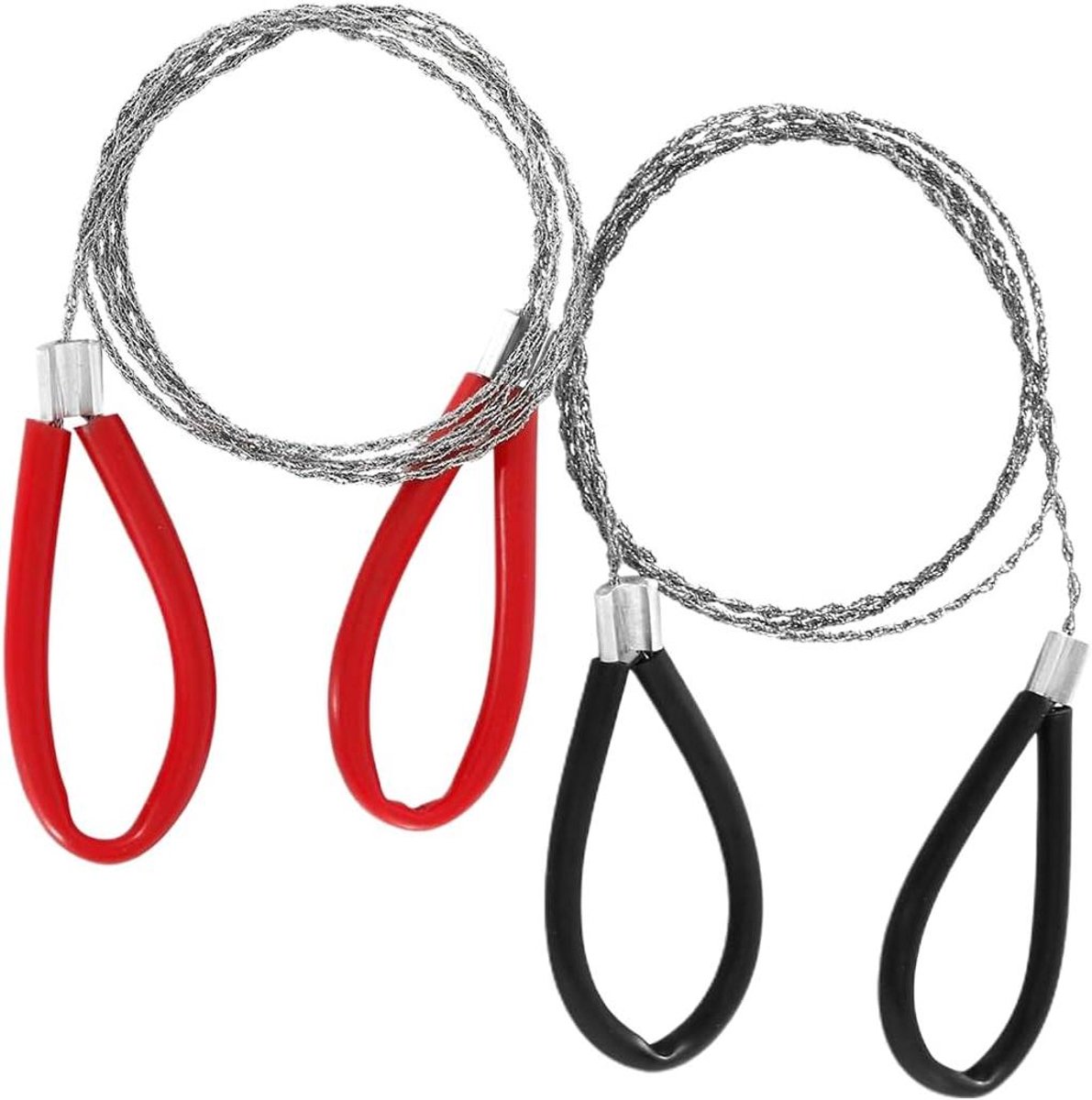Set van 2 draadzagen met staaldraad voor outdoor en survival, ideaal voor noodsituaties, reizen en camping, lichtgewicht en eenvoudig te gebruiken