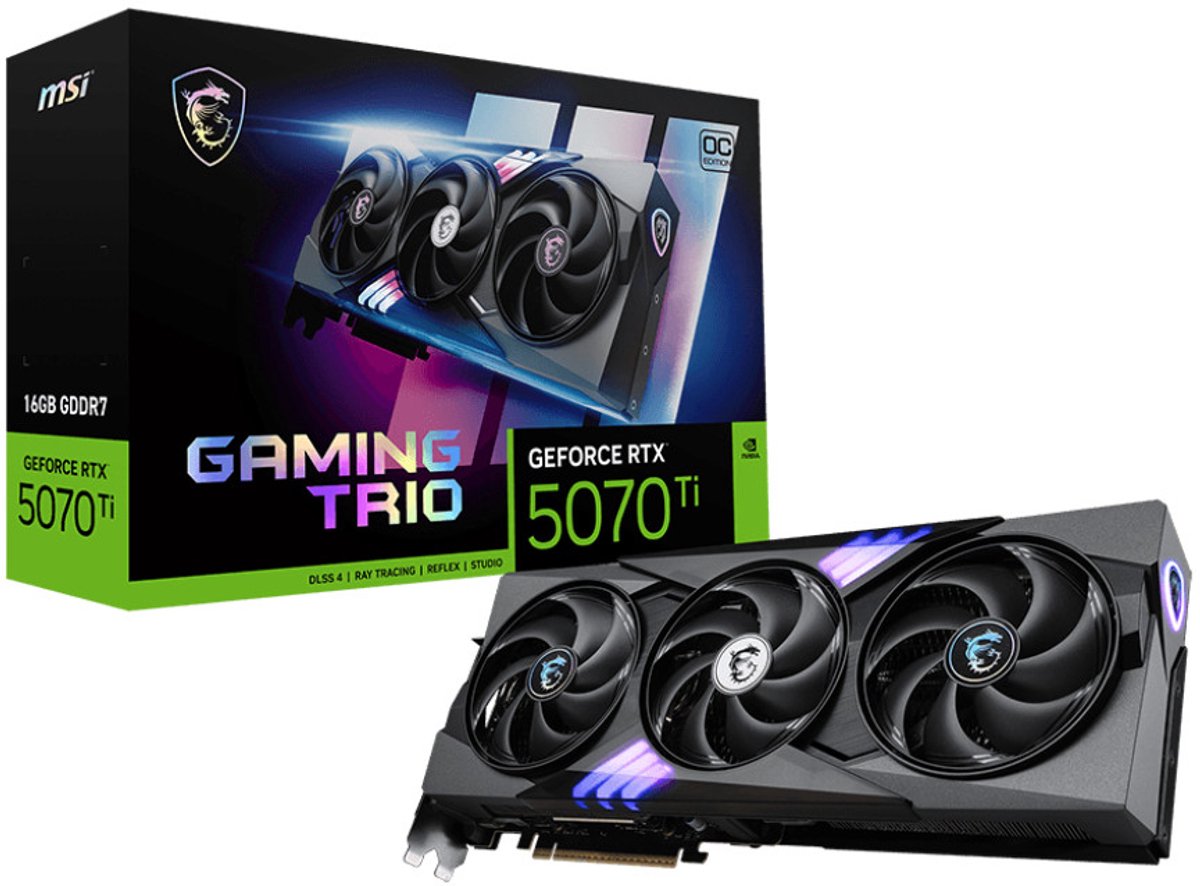 MSI GeForce RTX 5070 Ti 16G GAMING TRIO OC grafische kaart
