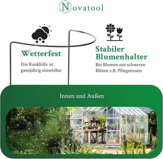 Novatool 100 x split staven, 40 cm x 4 mm, groen, plantenstok, bamboe, klimhulp, hout, tokinstaven, plantensteun, orchideeënstaaf, klimrooster, hout