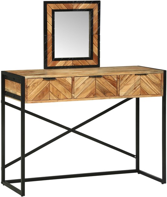 VidaXL Inklapbare Tuintafel Rond 60x72 Cm - Massief Acaciahout - Bruin
