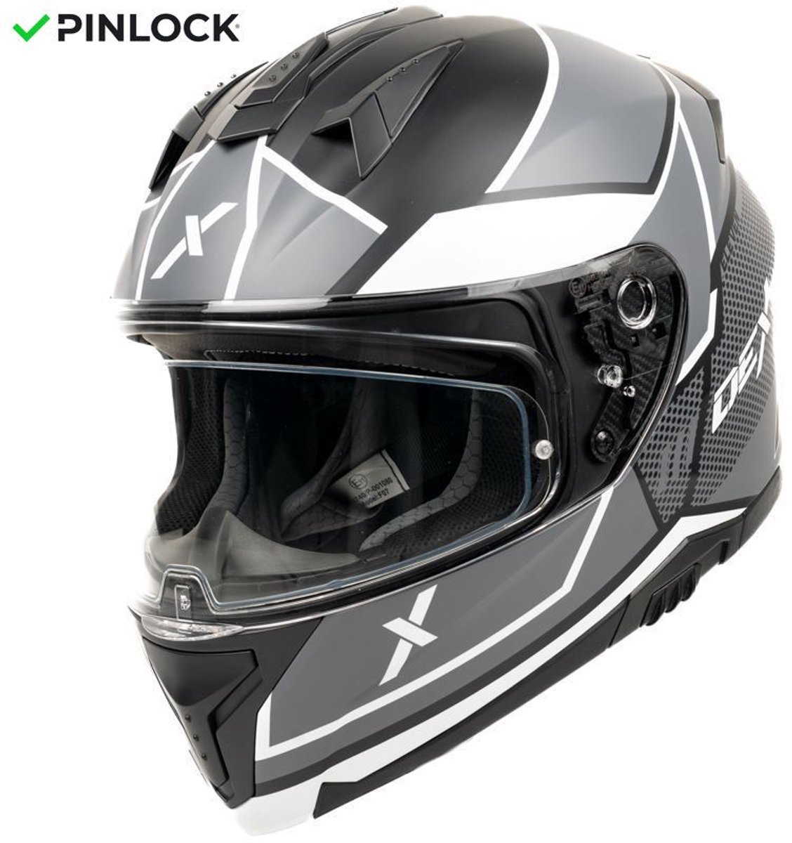 Motor Integraal Helm ELEVEN NAPIO Zwart/Grijs XL van MOTOBLOUZ
