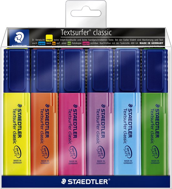 STAEDTLER Textsurfer classic tekstmarker – set 6 st