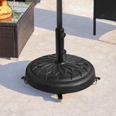 Bol.com Parasolstandaard met wielen diameter 506 cm stabiele parasolhouder voor parasolstangen van 34/38/48 mm voor tuin/balkon/... aanbieding