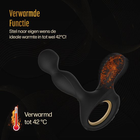HappySexy Prostaat Vibrator - Verwarmd, 360 draaibaar, 10 standen -  Buttplug Dildo | bol