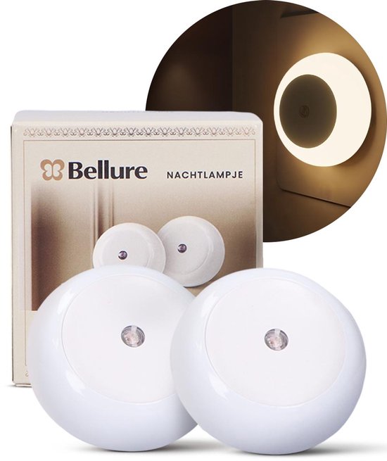 Bellure Baby Nachtlampje - Energiebewust - Lichtsensor - 2 stuks