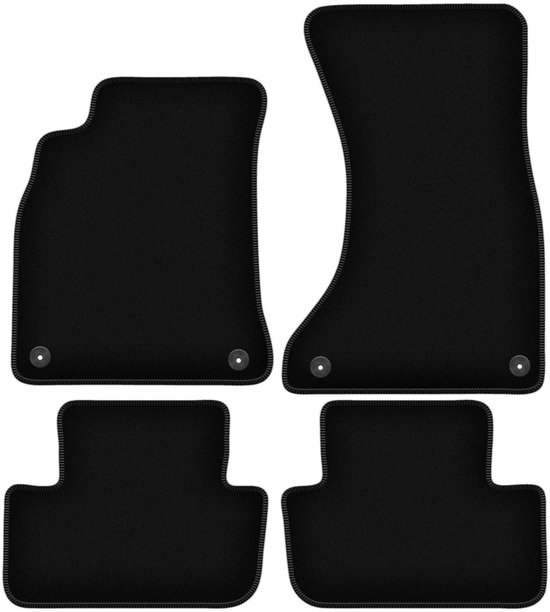 Tapis de sol en velours noir BASIC pour Audi A4 B8 berline, break, avant, allroad (2007-2015)