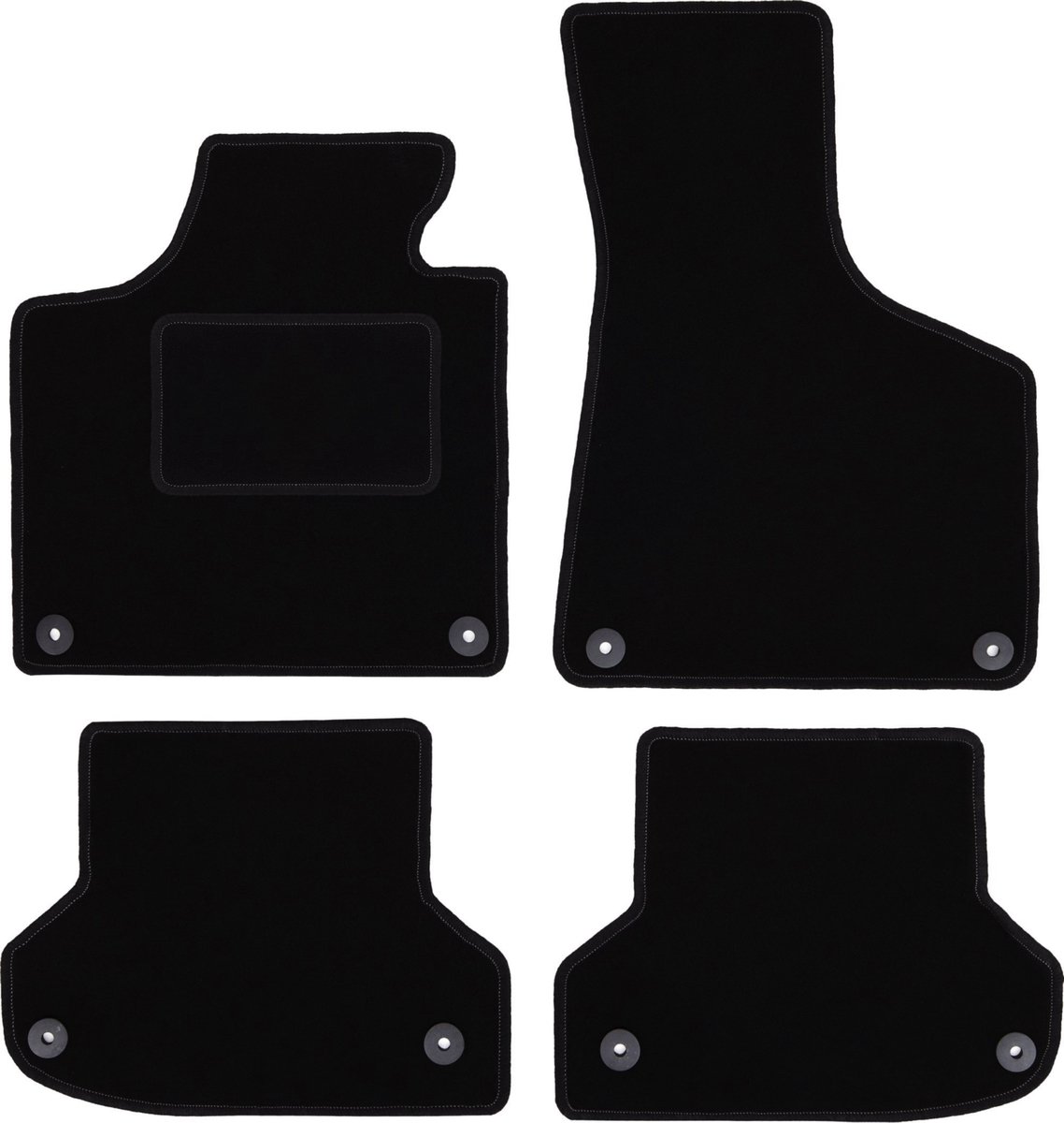 Zwarte veloursmatten voor: Audi A3 8P hatchback, sportback, cabrio (2003-2011)