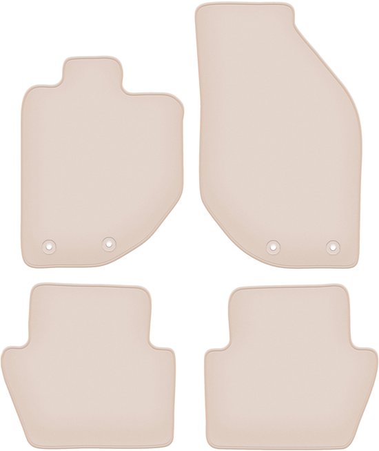 Set van vier beige autmatten.