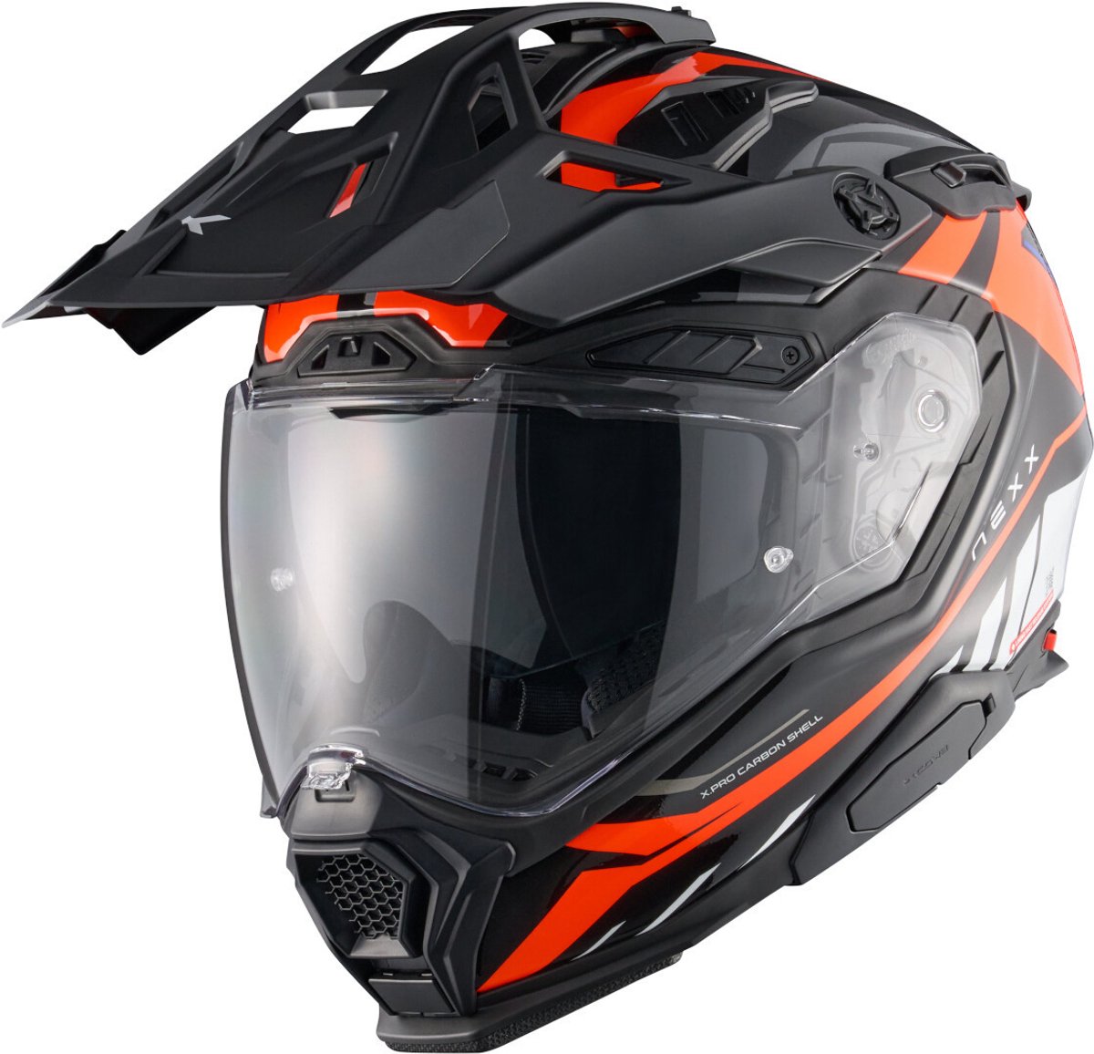 Nexx X.WED 3 Gobi Oranje Wit Adventure Integraalhelm - Maat XL - Helm