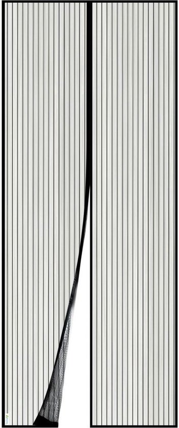 Foto: Ultiluxe magnetische hordeur 160 x 220 cm zwart hor tegen insecten vliegengordijn vliegengaas met klittenband deurgordijn zonder boren sterke magneten horgordijn horren voor deur zelfklevend