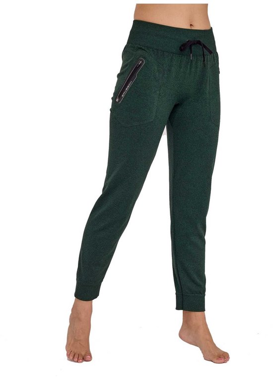 Brubeck FUSION Dames Performance Joggingbroek - Comfortabel & Ademend voor Outdoor, Training & Lifestyle - Groen S