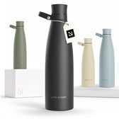 LARS NYSØM Nåde Roestvrijstalen drinkfles 1000ml - BPA-vrije geïsoleerde waterfles 1,00 Liter (Carbon Black)