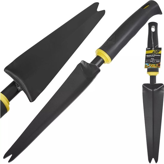 Foto: John gardener garden weeder lang smal blad poedergecoat staal ergonomische antislipgreep 34 cm