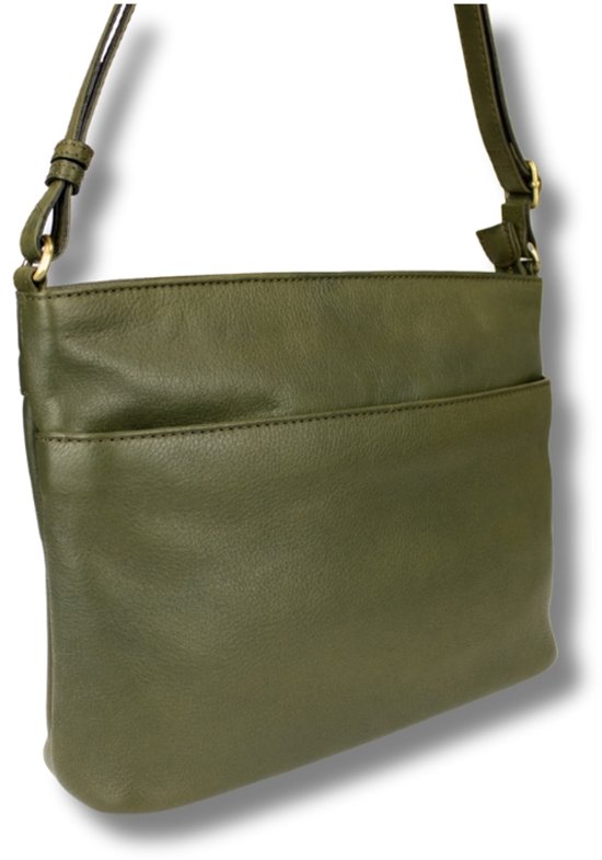 Sac bandoulière en cuir Ella Olive - Lioné
