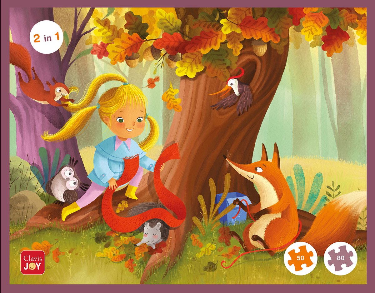 Clavis Joy Puzzelen met pippa en de vermiste egel. 2-in-1-puzzel