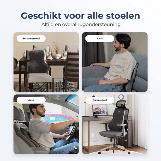 C&C memory foam rugkussen 42 x 12 x 6 cm aanbieding bij Action