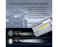 Crrynuo H4 LED-Lamp - 6500K Wit - Auto Verlichting Lamp - Voor 24v Auto Grootlicht/Dimlicht Conversie Koplamplampenset - 2 Stuks