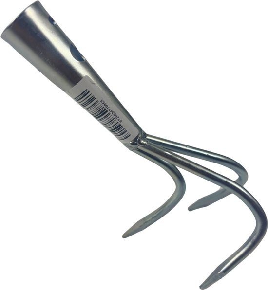 Synx Tools - Tuinkrabber 3 tanden - Verzinkt - Onkruidverwijderaar / Onkruidbestrijding - Zonder Steel van Synx Tools — afbeelding 4