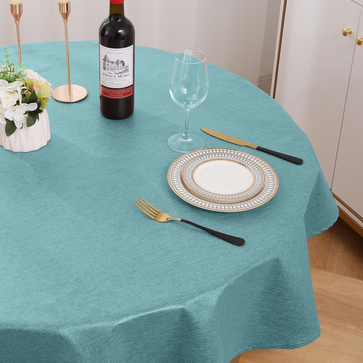 Unyqoos ® Tafelkleed met Linnenlook en Waterafstotend Lotuseffect voor Stijlvolle Tafeldecoratie