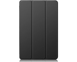 Tablet Hoes Geschikt voor Lenovo Tab P12 | Luxe Tri-Fold Book Case | Kunst Leren Bescherm Hoes | Standaard Functie | Zwart
