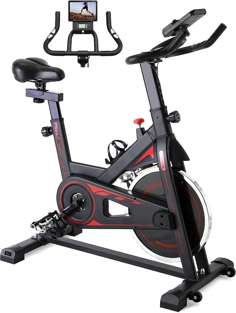 Hometrainer voor Thuisgym met LCD-display en Tablethouder - Comfortabel en Met Maximale Sterkte van 150 kg