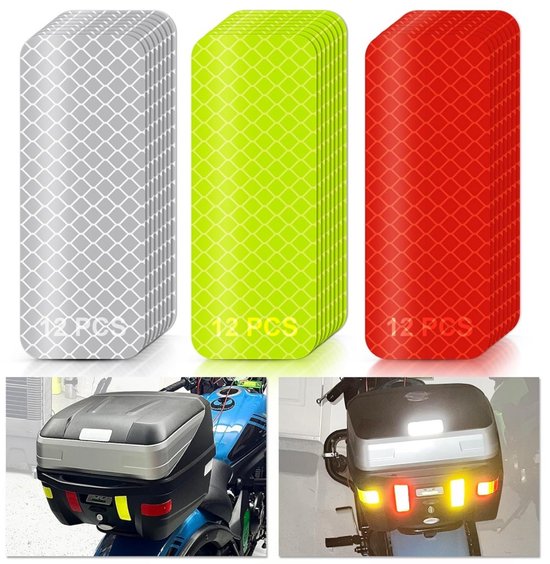 5 stuks auto kofferbak kleur reflecterende stickers, auto bumper reflecterende stickers, hoge intensiteit nachtzicht reflecterende stickers universele veiligheidswaarschuwing voor auto trun