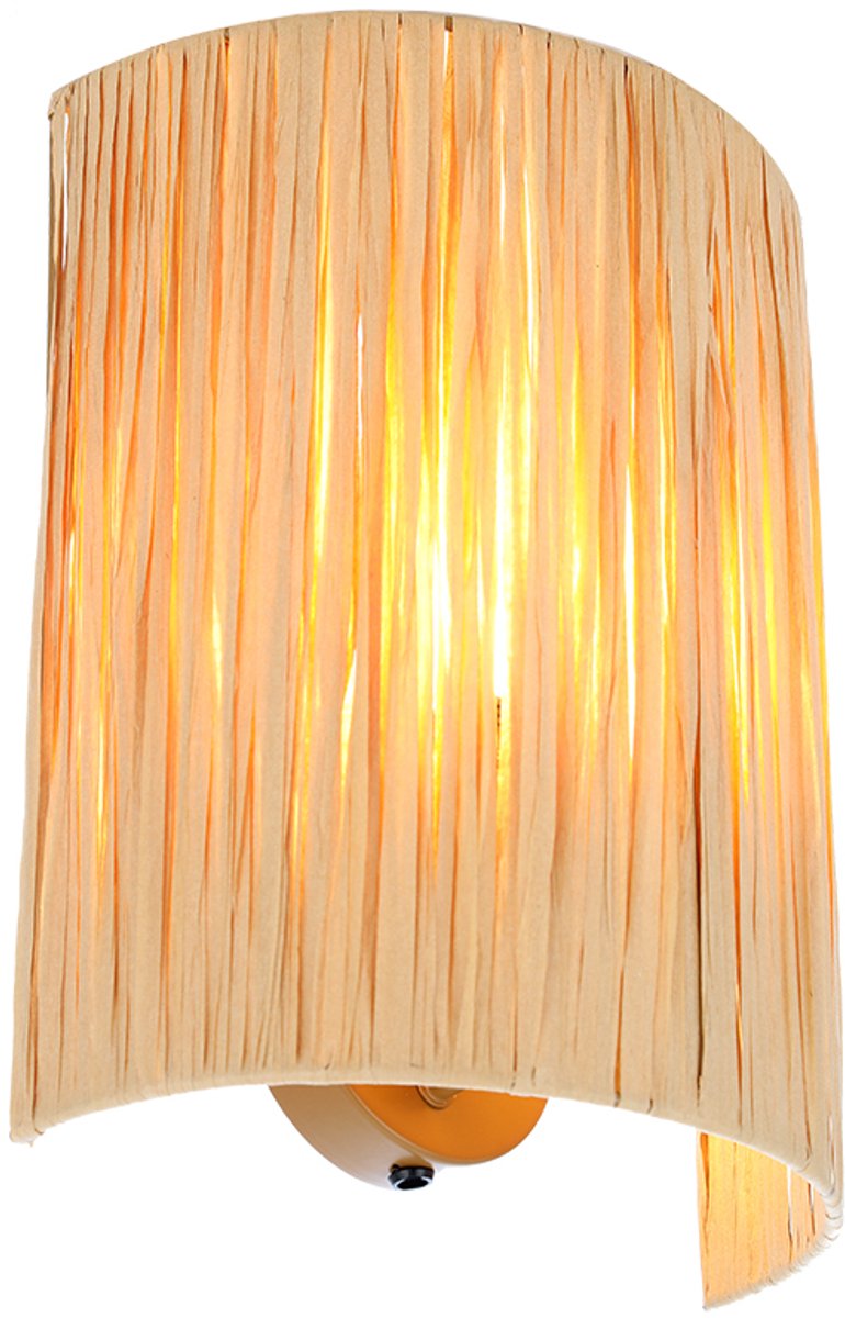 Olucia - DAISY - Wandlamp - Bruin / Messing - Vorm: Rond
