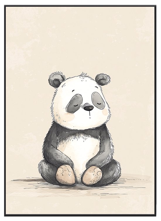 Poster Panda « No Filter » - Décoration pour chambre d' Bébé- Format A3 (30 x 40 cm) - Papier 250 g/m² - Décoration pour chambre d'enfant