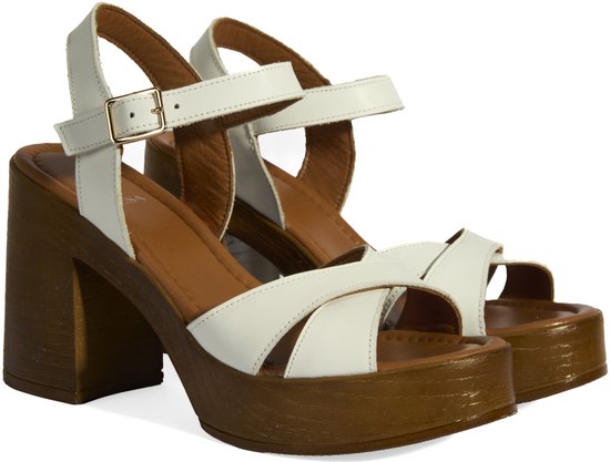 DESA Sandalen Leer Wit Vrouwen Schoenpunt: Nez ouvert Maat: 39 EU