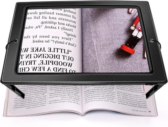 5X Handenvrij vergrootglas voor om de nek, flexibele zwanenhals met 43 leds voor pagina vergroten, 24 x 19 cm, voor het lezen van kleine lettertjes en voor slechtziende senioren met verouderde ogen