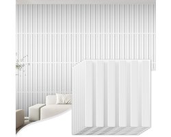 3D-wandpanelen voor interieurwanddecoratie - Set van 33 stuks, 30 x 30 cmMet afpelbare en opplakbare overschilderbare panelen voor speelkamer, woonkamer, enz.