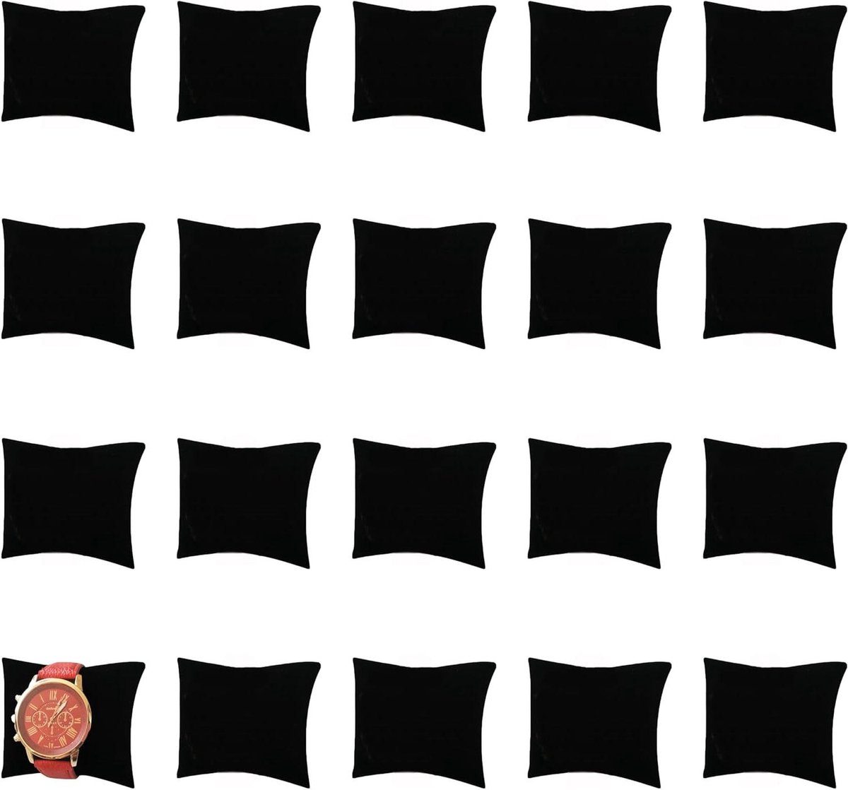 Sieraden Display Kussen (20 stuks) voor Horloge Armband Display Zwart 7 x 8 cm