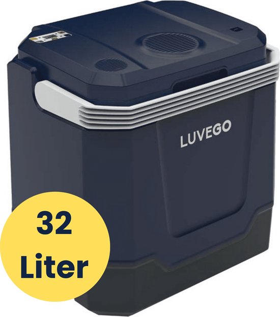 Luvego Koelbox Thermo Elektrische 32L - Frigobox 12v 230 volt - Koelbox Elektrisch met Ingebouwde Bluetooth Speaker