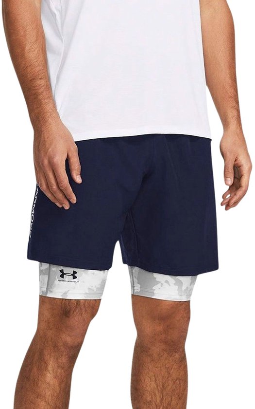Under Armour UA Woven Wdmk Shorts Heren Sportbroek - Blauw - Maat L | bol