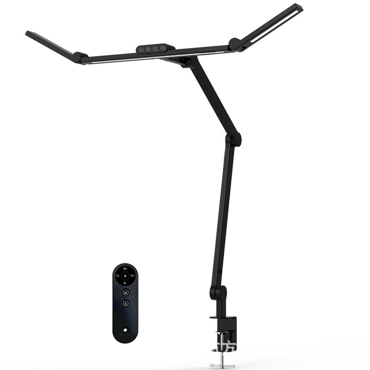 OnmiMartBureaulamp LED Dimbaar – Bureaulamp met Klem – Tafellamp – Hobbylamp – Ledlamp - Klemlamp - Afstandsbediening - Touch Screen-Verlichtingsbereik van 80 inch (ca. 203 cm)- Drievoudig opvouwbaar ontwerp- Verstelbare lamp voor grote schermen thumbnail 7