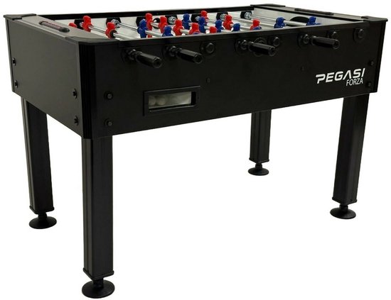 Pegasi Voetbaltafel Forza Black Professional line - Kickertafel - Voetbaltafel - Telescoop stangen - Incl. 10 tafelvoetballen