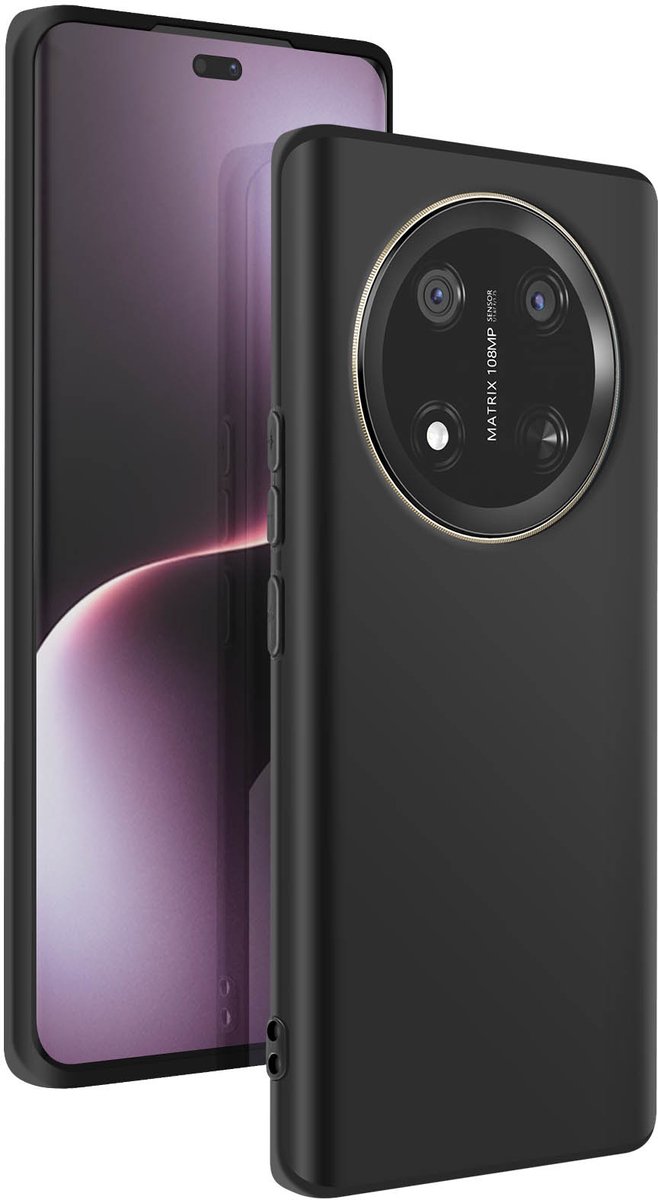 Mayaxess, Geval voor Honor Magic 7 Lite Zachte Silicone Dunne Deklaag, Zwart