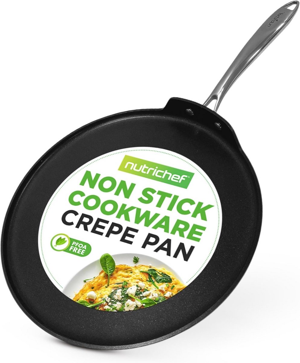 Anti-aanbak Pannenkoekenpan - Ideaal voor Dosa, Tortilla's en Meer - Hittebestendig tot 260°C - Vaatwasmachinebestendig