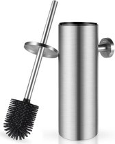 BOTC Brosse WC - Autoportante - Brosse Toilettes - Porte-Brosse WC - Argent