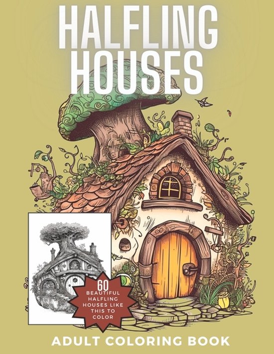 Halfling Houses Coloring Book - cover