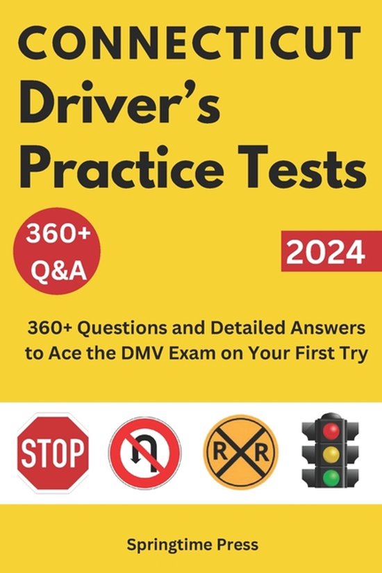 Driver's License Exam Study Guide and Prep- Connecticut Driv ... - cover
