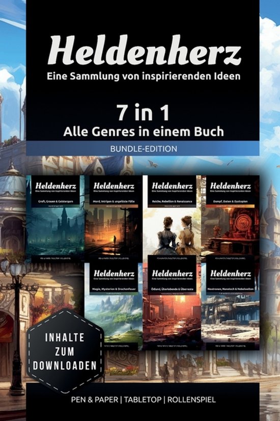 Pen & Paper Tabletop Rollenspiel- Heldenherz - Sieben Genres ... - cover