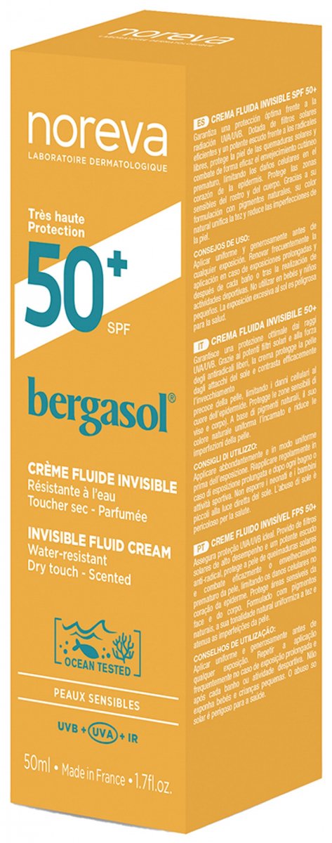 Noreva Bergasol Expert Crème Fluide Invisible Finish SPF50+ 50 ml