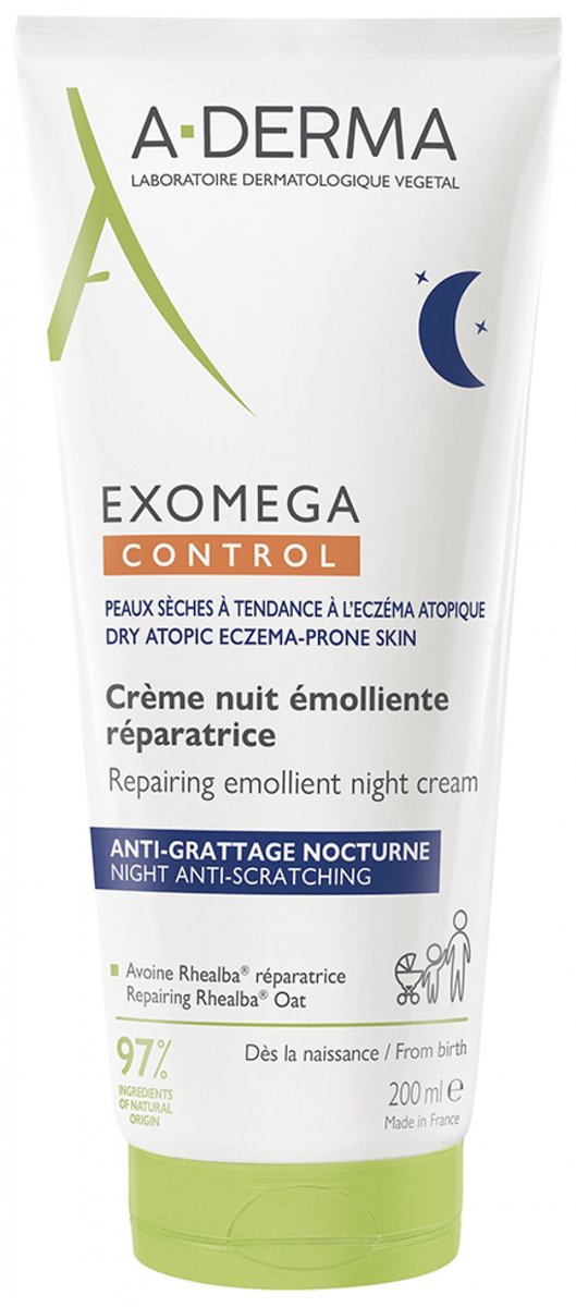A-Derma Exomega Control crème nuit émoliente réparatrice 200ml
