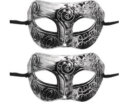 Maskerade Masker Gezichtsmasker Heren Ball Maskers Mardi Gras Masker voor Mannen Romeins Venetiaans Masker Opera Vintage Masker voor Halloween Fancy Dress Proms Carnaval - 2 Pack