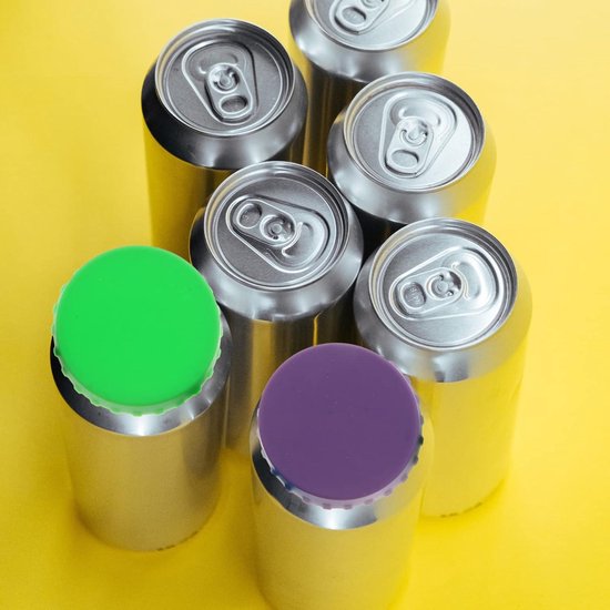 6 Stuks Siliconen Deksels Voor Blikjes – Herbruikbaar – Lekvrij – 6,5 Cm – In 6 Vrolijke Kleuren – Voor Bier, Cola, Limonade En Meer