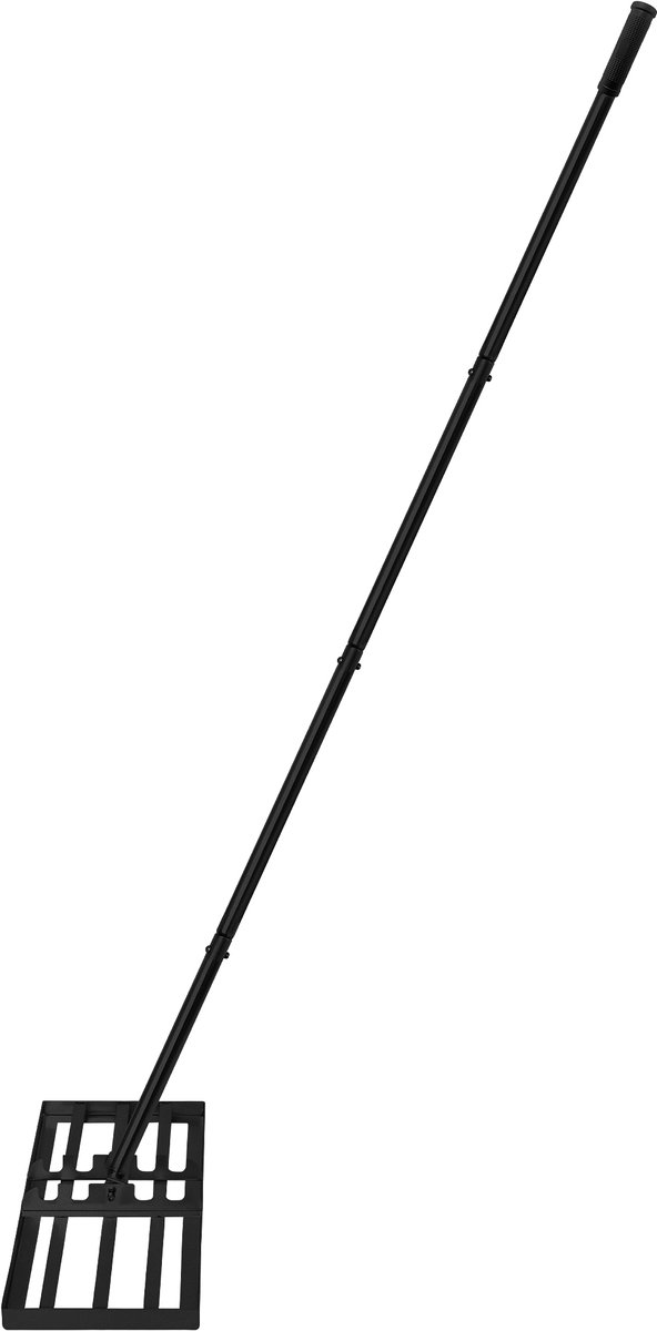 Aufun gras egaliseer rake golf profi roestvrij staal nivellering hark met verstelbare steel, leveling rake voor zand en trekken, vlakmaker voor golfbaan, tuin en hof (25×50 cm) van Aufun — afbeelding 2