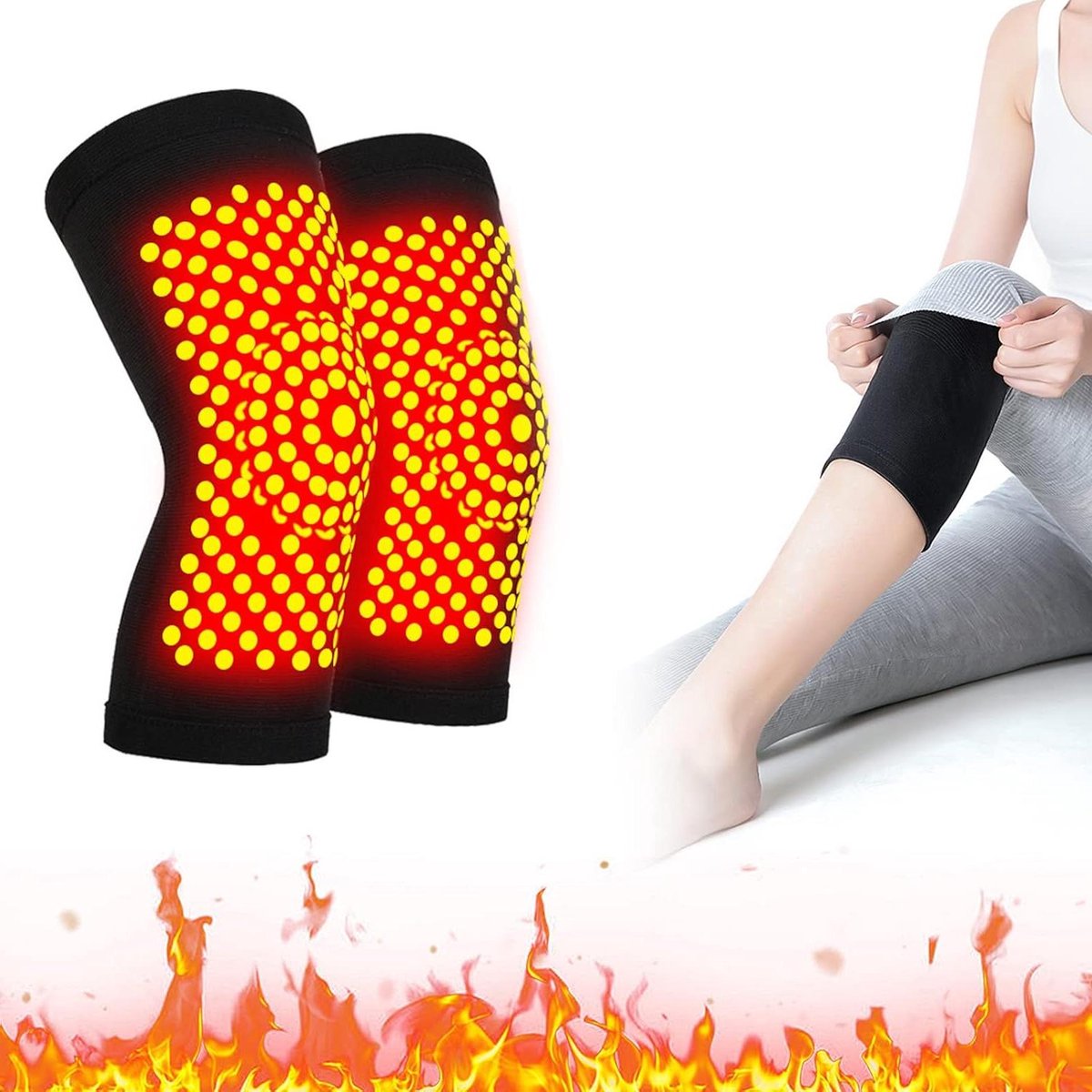 Warme kniebeschermers - zelfverwarmend - warmtetherapie voor knieblessures en gewrichtspijn