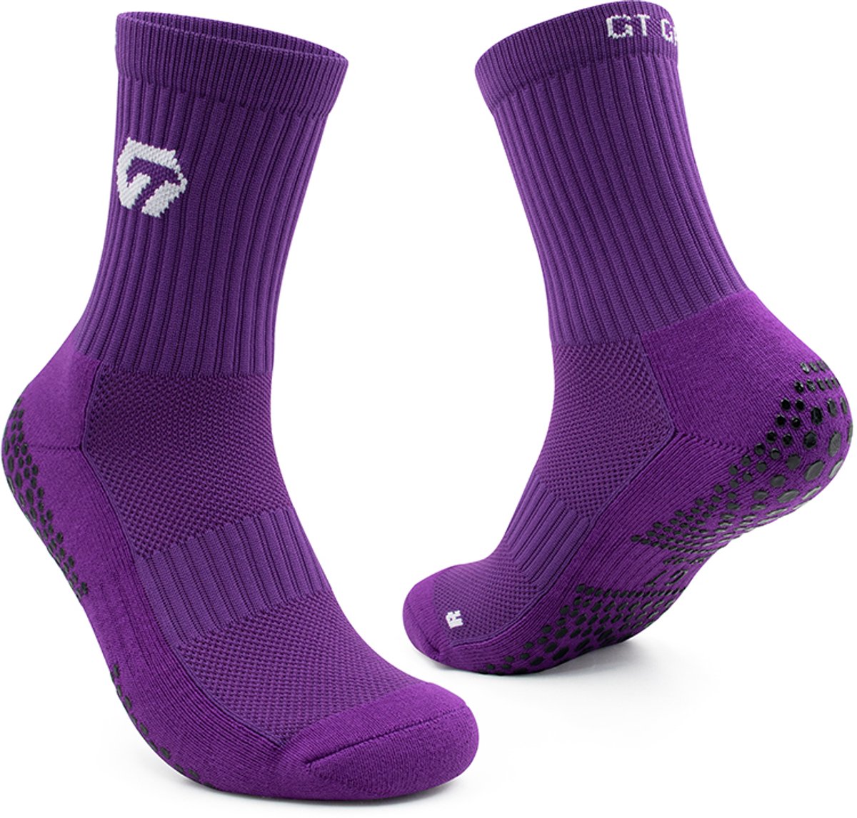 GT GRIP Socks - Gripsokken - Premium - 1 paar - Paars - Sportsokken - Voetbal gripsokken - Basket gripsokken - Padelsokken - Maat 38-42